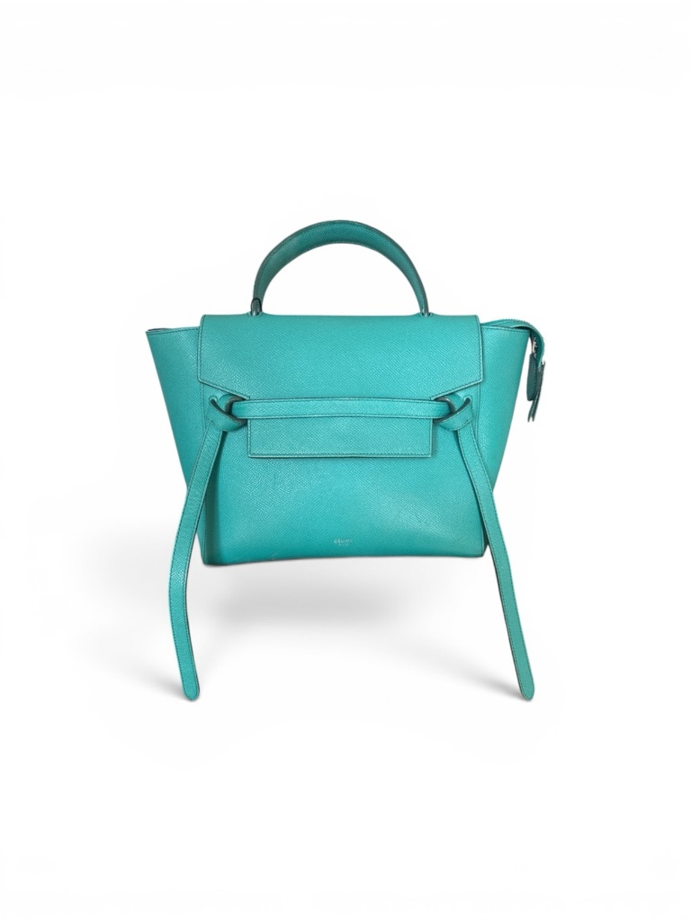 Celine Turquoise Leather Mini Satchel